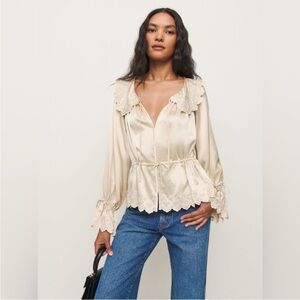 Reformation Lillie Silk Top